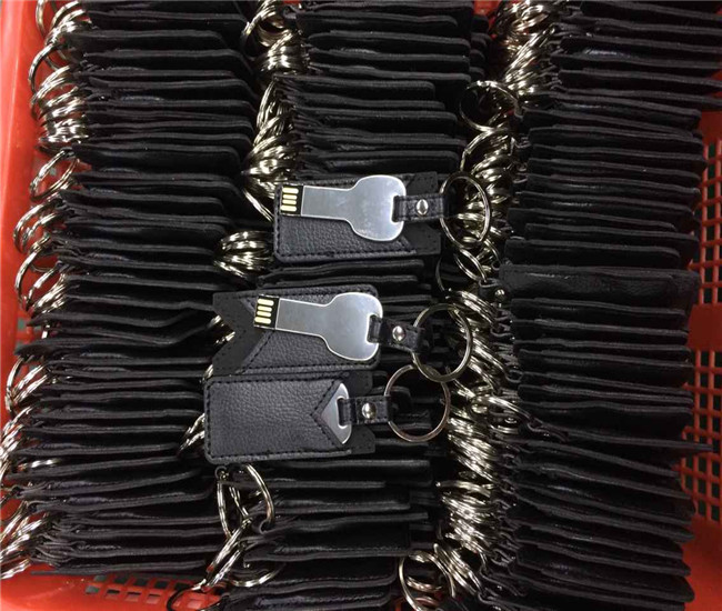 皮革U盤,皮革鑰匙扣U盤