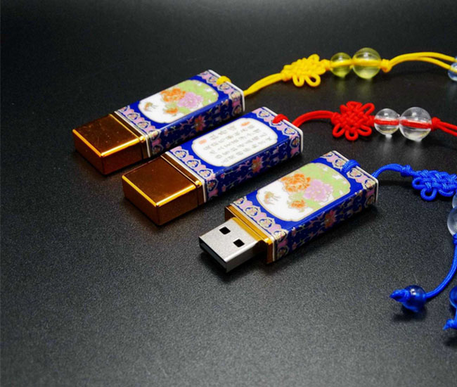 中國風(fēng)U盤,陶瓷U盤,藍(lán)陶瓷u盤