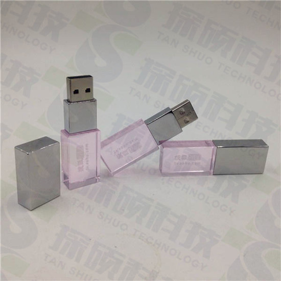 水晶U盤定制 新款發(fā)光U盤禮品 高檔水晶U盤禮品 禮品U盤廠家生產(chǎn)